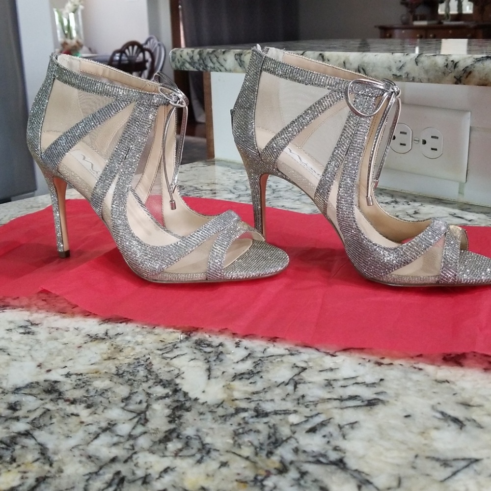 Nina silver heels